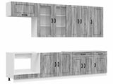 Kitchen Unit KALMAR 8 pcs Grey Sonoma Engineered Wood 3438199