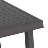 Camping Table Anthracite 79x56x64 cm PP Wooden Look 364735