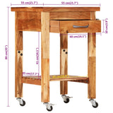 Kitchen Trolley 55x55x89 cm Solid Wood Acacia 355013