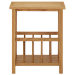 ZNTS Magazine Table 45x35x55 cm Solid Oak Wood 289183