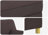 Armchair with Cushions Dark Brown Fabric 42043508
