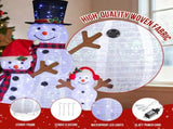 Set of 3 Lighted Snowman Family Christmas Yard Decorations, 60cm 90cm 120cm Pre-lit Pull Up Snowman 12090864