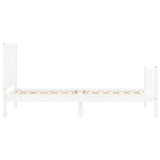 Bed Frame without Mattress White 100x200 cm Solid Wood Pine 3192417