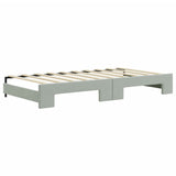 Daybed with Trundle and Mattresses Light Grey 90x190 cm Velvet 3197021