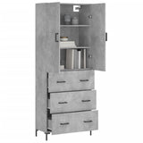 Highboard Concrete Grey 69.5x34x180 cm Engineered Wood 3195847