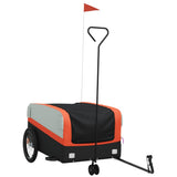Bike Trailer Black and Orange 45 kg Iron 94061