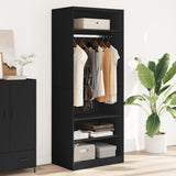 Wardrobe Black 80x50x200 cm Engineered Wood 3307694