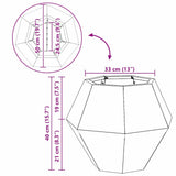 Planter 2 pcs Anthracite 50 x 50 x 40 cm Steel 884057