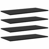 Bookshelf Board 4 pcs Black 80 x 40 x 1.5 cm Engineered Wood 875062