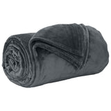 Throw Blankets 6 pcs Dark Grey 220 x 240 cm Fleece 42016799