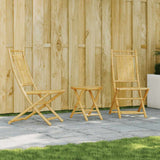 Bistro Set Natural Bamboo Bamboo 3 piece set Foldable 3278531