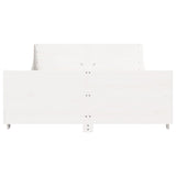 Bed Frame without Mattress White 135x190 cm Double Solid Wood Pine 3302289