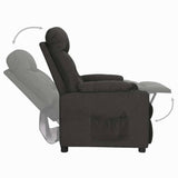 Recliner Chair Black Fabric 339084
