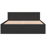 Bed Frame with Headboard without Mattress Black 160x200 cm 3295549