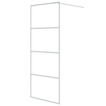 Walk-in Shower Wall White 80x195 cm Clear ESG Glass 152140