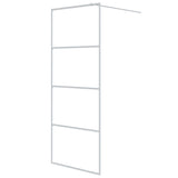 Walk-in Shower Wall White 80x195 cm Clear ESG Glass 152140