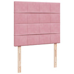 ZNTS Box Spring Bed with Mattress Pink 120x190 cm Small Double Velvet 3290863