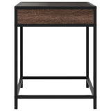 ZNTS Coffee Table with Infinity LED Brown Oak 40x40x51 cm 847676