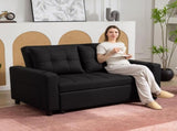Two-Seater Pull-Out Sofa Bed - Black T3398P551604