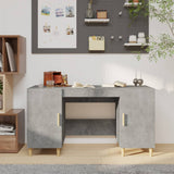 812766 Desk Concrete Grey 140x50x75 cm Engineered Wood