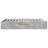 Bed Frame without Mattress Concrete Grey 150x200cm Engineered Wood 3295467