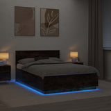 Bed Frame Smoked Oak 140 x 200 cm Engineered Wood 3408079