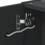 Bathroom Mirror Cabinet with LED Light Black 45x13x52 cm 357967