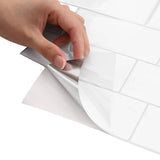 Decorative Stickers 20 pcs White Grey 29 x 21 cm 42021228