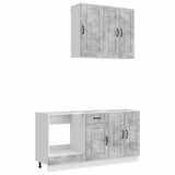 Kitchen Unit KALMAR 5 pcs Concrete Grey Engineered Wood 3438238