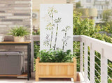 Garden Privacy Screen White 50 x 140 cm Cold-rolled steel 876295