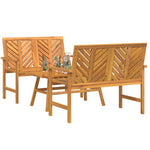 Garden Lounge Set Brown Solid Acacia wood 3154128