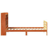 Bookcase Bed without Mattress Wax Brown 75x190 cm Small Single Solid Wood Pine 3309979