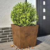 Garden Planters 2 pcs 50x50x50 cm Weathering Steel 851079