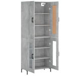Highboard Concrete Grey 69.5x34x180 cm Engineered Wood 3199621