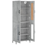 Highboard Concrete Grey 69.5x34x180 cm Engineered Wood 3199621