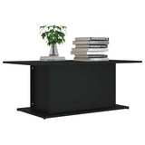 Coffee Table Black Engineered wood 102x55.5x40 cm Durable 810308