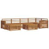 Outdoor Sofa Set 7 pcs Natural Solid Acacia Wood 3373784