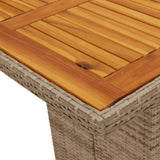 7 Piece Garden Dining Set with Cushions Grey Poly Rattan 3212287