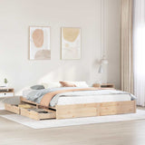 Bed Frame without Mattress 200x200 cm Solid Wood Pine 3301670