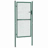 Fence Gate Steel 100x175 cm Green 145735