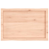 Table Top 80x50x cm Untreated Solid Wood Live Edge 363877