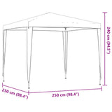 Party Tent 250 x 250 x 240 cm Light Grey PE and Steel 42032987