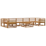 Outdoor Sofa Set 8 pcs Natural Solid Acacia Wood 3382427