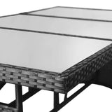 Garden Table Black 170x80x74 cm Poly Rattan 3203730