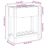 Garden Planter Beige 71 x 37 x 76.5 cm Solid fir wood 42006579