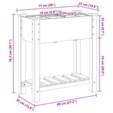 Garden Planter Beige 71 x 37 x 76.5 cm Solid fir wood 42006579