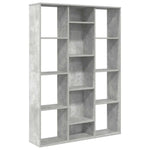 Room Divider/Book Cabinet Concrete Grey 100x24x140 cm Engineered Wood 800445