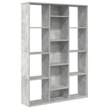 Room Divider/Book Cabinet Concrete Grey 100x24x140 cm Engineered Wood 800445