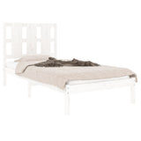 Bed Frame without Mattress White 75x190 cm Small Single Solid Wood 3105561