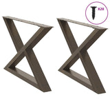 Coffee Table Legs 2 pcs Natural Steel 70x cm Steel 4012715
